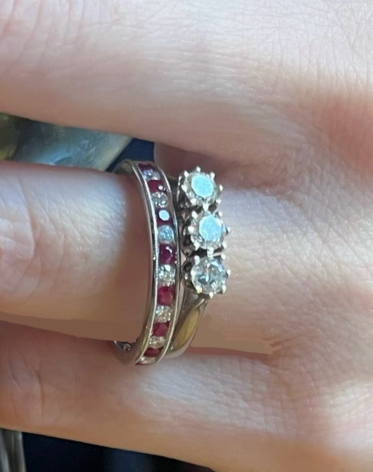 ruby and diamond full eternity ring