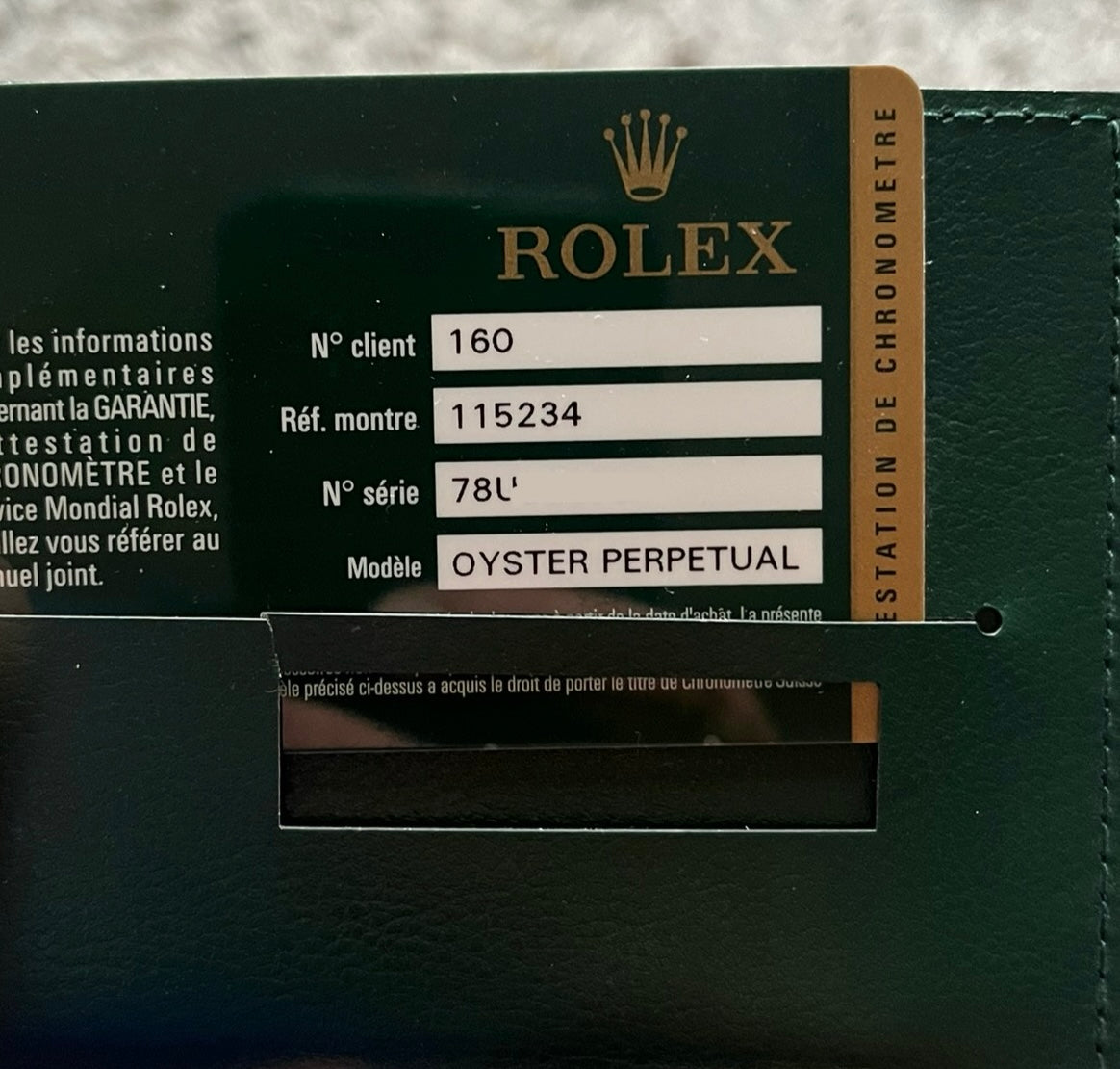 Rolex Date 34mm with box & papers 2014