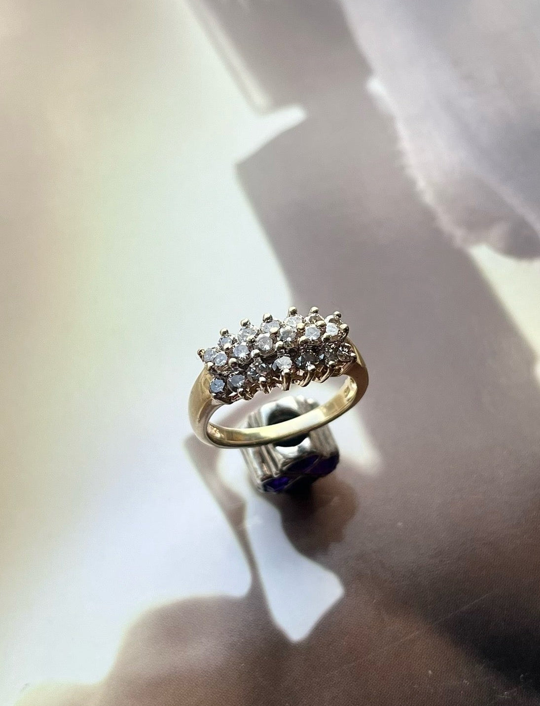 14ct diamond cluster ring.