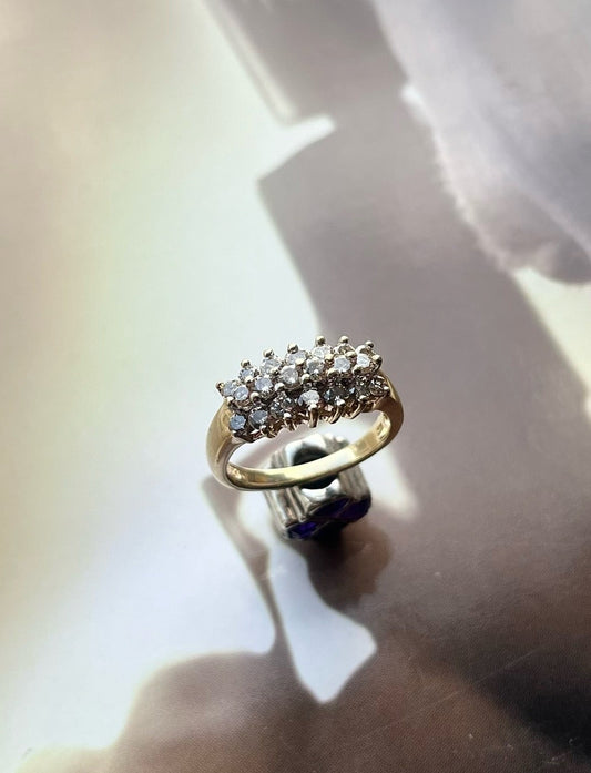 14ct diamond cluster ring.