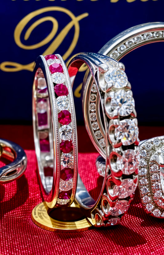 18ct Ruby & Diamond full eternity ring.